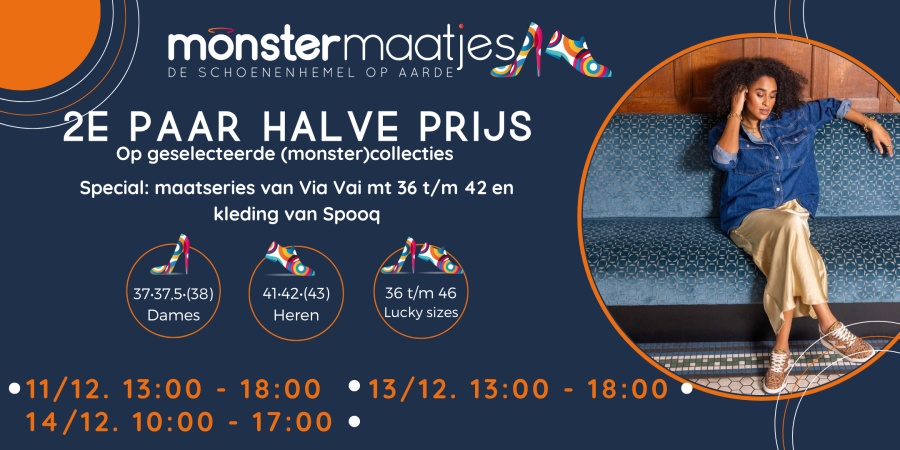 Tweede paar halve prijs bij Monstermaatjes!