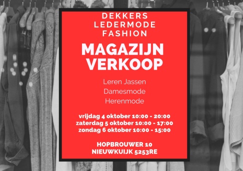 Magazijnverkoop Dekkers ledermode